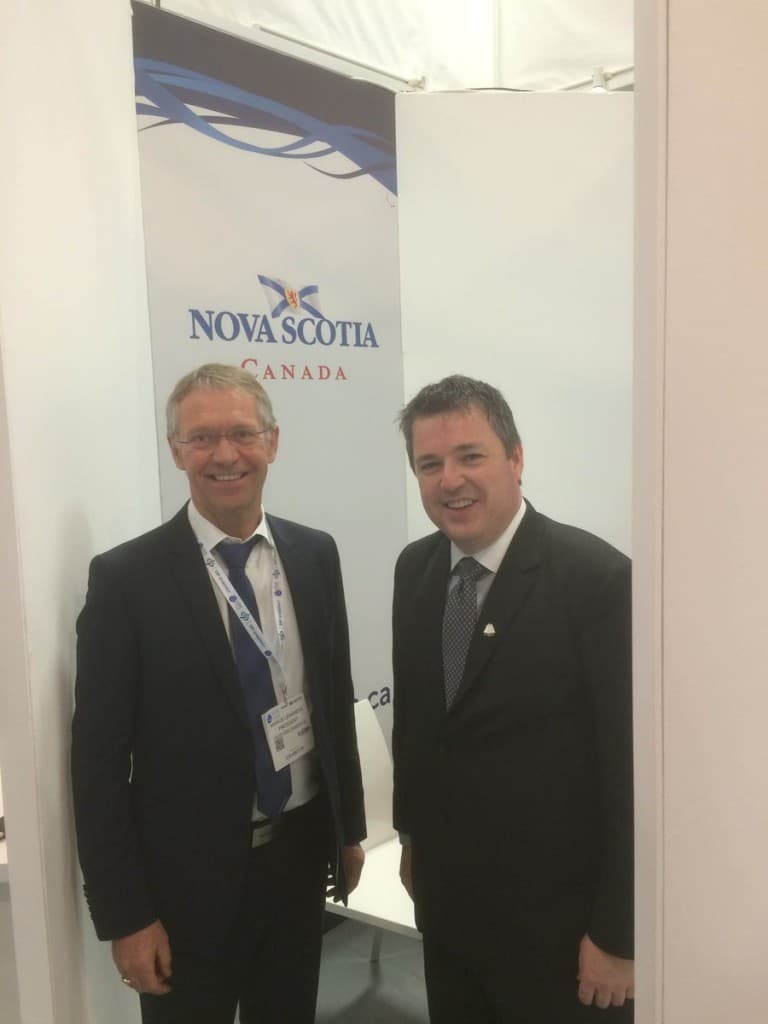 Marius Lengkeek meeting the Nova Scotia Energy Minister Michel Samson
